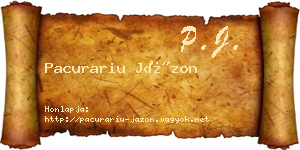 Pacurariu Jázon névjegykártya